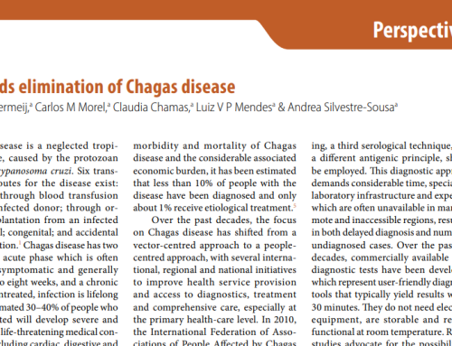 Towards elimination of Chagas disease